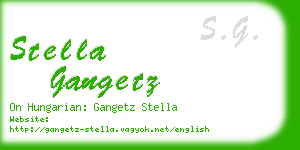 stella gangetz business card